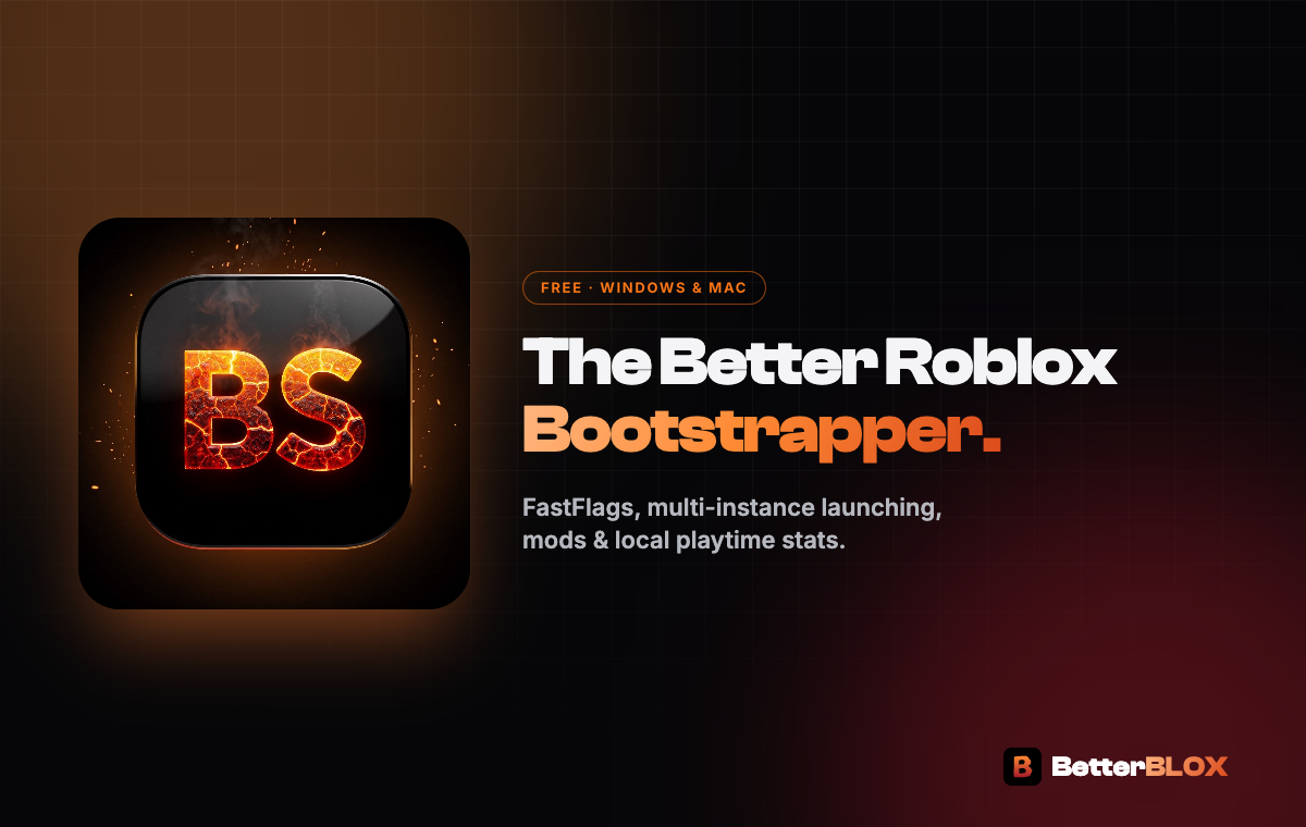 The BetterStrap app icon beside the words "The Better Roblox Bootstrapper"